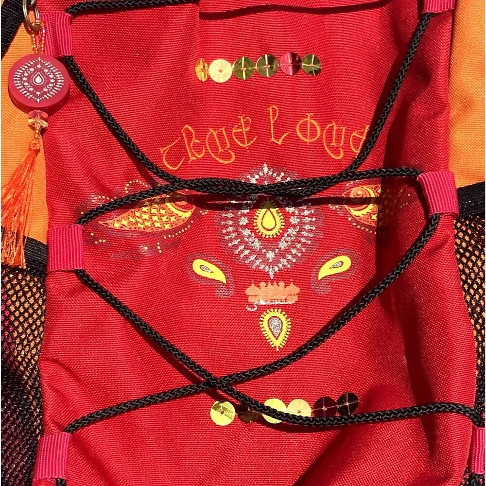 4YOU Vintage Backpack True Love Embroidered Fish 20 in Daypack School Germany